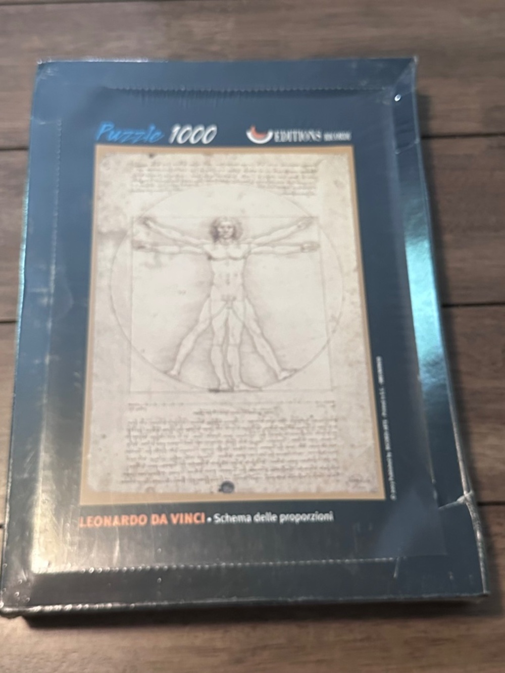 🧩 Leonardo Da Vinci Vitruvian Man 1000 Piece Puzzle by Ricordi Arte, NWT